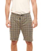 SUBLEVEL Herren Sweat-Shorts im Glencheck-Muster kurze Hose H17860O661...