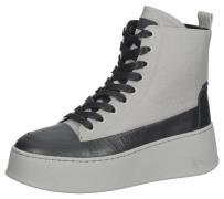 BRONX Damen Echtleder-Sneaker Plateau-Sneaker Schnür-Sneaker 47368-AG ...