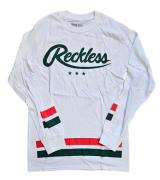 YOUNG & RECKLESS Roster Herren Longsleeve mit großem Frontprint Rundha...