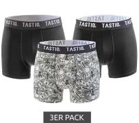 3er Pack TASTIQ Herren Boxershorts mit USD-Print Baumwoll-Unterhose im...