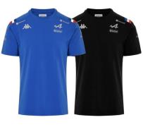 Kappa X ALPINE Formel 1 F1 Kinder T-Shirt mit HYDRO WAY PROTECTION-Tec...