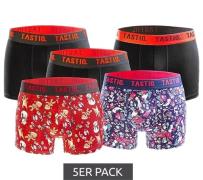 5er Pack TASTIQ Herren Boxershorts in Geschenkbox mit Weihnachts-Print...