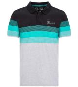 Mercedes-Benz AMG Petronas F1 Herren Polo-Shirt gestreiftes Kurzarm-Sh...