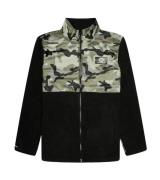 Denim Project Herren stylische Fleece-Jacke mit Camouflage Muster Herb...