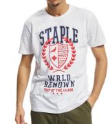 STAPLE Loyola Herren Baumwoll-Shirt mit großem Frontprint T-Shirt Rund...