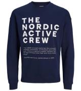 JACK & JONES Herren Crew Neck Pullover mit "The Nordic"-Druck auf der ...