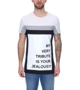 vsct My Tribute 1/2 Herren Baumwoll T-Shirt mit Statement-Print Rundha...