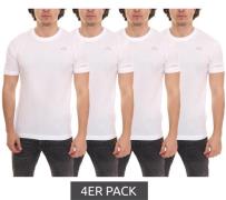 4er Pack Kappa Herren Baumwoll-Shirt Rundhals-Shirt mit kleinem Logo-P...