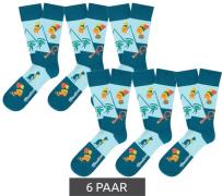 6 Paar Moustard Eye of Horus Baumwoll-Socken mit ägyptischen Symbolen ...