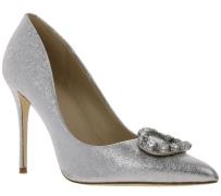 GUESS Schuhe Absatzschuhe schicke Damen Echtleder-Pumps in Metallic-Op...