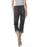 Cheer Hose Capri-Jeans sportliche Damen Denim-Hose mit effektvoller St...