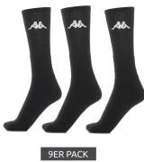 9er Pack Kappa Strümpfe Herren Tennissocken weiche Socken Schwarz