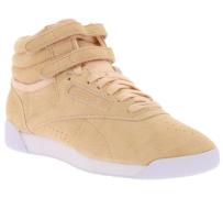 Reebok Echtleder Schuhe weiche Damen High Top Sneaker Freestyle HI Bei...