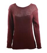 Laura Scott Bändchengarn-Pullover schlichter Damen Rundhalspullover Gr...