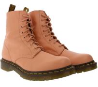 Dr. Martens Schuhe angesagter Damen Echtleder Stiefel mit gelben Nähte...