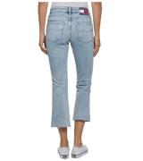 TOMMY JEANS Crop Flare Hose ausgefranste Damen 7/8-Jeans mit Destroyed...