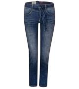 Street One Jeans Tilly Slim Fit coole Damen 7/8 Denim Jeans mit Gürtel...