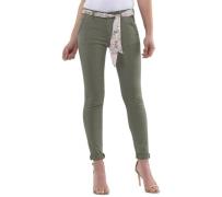 le temps des cerises Lidy Chino-Hose feminine Damen Stoff-Hose mit Sto...