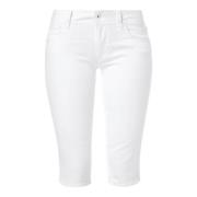 Pepe Jeans Bermuda schöne Damen Sommer-Hose im 5-Pocket Style Weiß