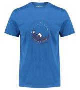 me°ru´ Tumba T-Shirt funktionelles Herren T-Shirt mit Merinowolle Blau