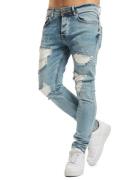 vsct Hank Customized Skinny Jeans Gebleichtes Weiß Reparatur