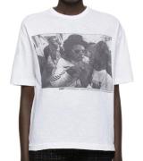 YMC Herren T-Shirt mit dreifachem Reggae-Print Baumwoll-Shirt Weiß