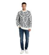 Helmut Lang Sweatshirt mit Rundhalsausschnitt und Logo in Allover-Prin...