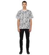 Helmut Lang Herren T-Shirt mit All Over Schriftzug modernes Designer-L...