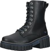 Bequeme MUSTANG Stiefelette Schnürschuhe für Damen 1447-506-9 Schwarz