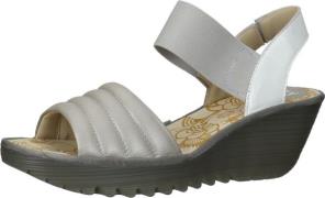 Bequeme FLY London Sandalen Schlupfschuhe für Damen P501414 001 Silber
