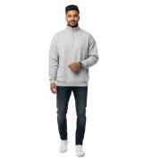 Jeanerica Alain Herren Melange-Sweatshirt Half-Zip Pullover mit Stehkr...