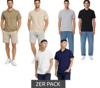 2er Pack klassisches BLEND Herren Poloshirt aus Baumwolle Shirt 207180...