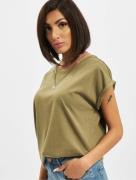 lässiges Urban Classics Damen T-Shirt 140 g/m² mit Baumwolle Khaki