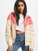 lässige Urban Classics Damen Jacke große Kapuze Taschen 68 g/m² Rosa/B...