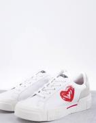 Love Moschino – Mehrfarbige Sneaker mit Herzmotiv